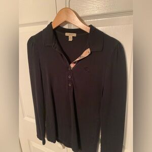 Burberry Black women's small collar shirt